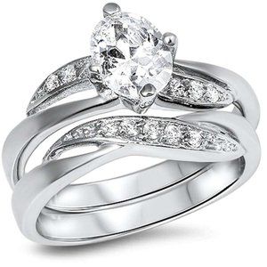 Cubic Zirconia Wedding Set